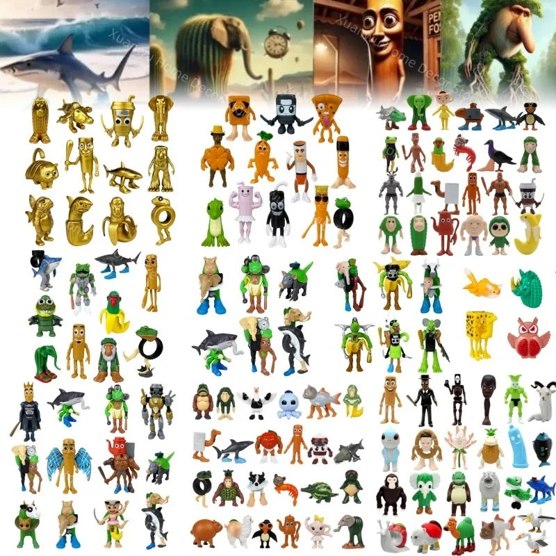 Italian Brainrot AI  Animals Tung Tung Tung Sahur Figure Tralalelo Tralala Figurine Doll Toy Desk Decoration Model Ornament Gift