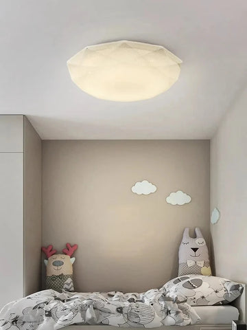 Simple Modern Circular Bedroom Lamp Ceiling Lamp Dark Balcony Lamp, Nordic Master Bedroom Lamp Warm and Romantic Star Lamp