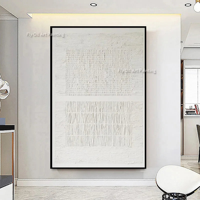 Simplism Design Artwork Handmade Pure Black Texture Thick Canvas Oil Painting New Original Abstract Wall Art Decor For Room