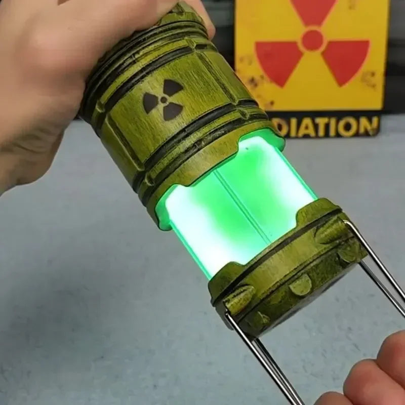 Mini Simulation Nuclear Reactor Lantern Gift Handheld Camping Light Halloween Gift Night Lamp Home Decor Glow in Dark Ornaments