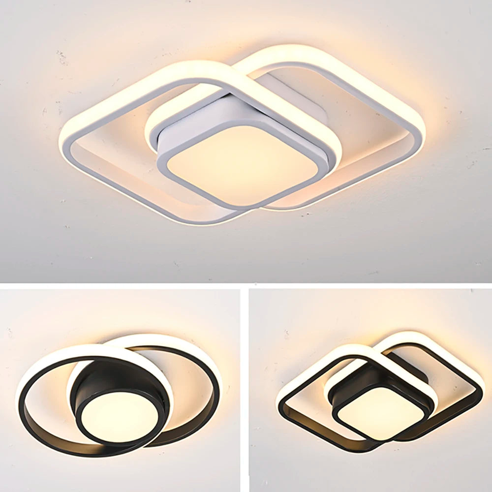 Modern LED Aisle Ceiling Light Minimalist ceiling Lamp Black White Lamp For Entryway Closet Cloakroom Led Ceiling Fixture Luster