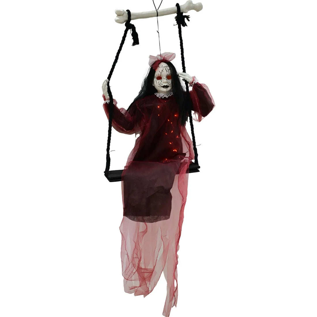 Halloween Swing Girl Purple Female Ghosts Gauzes Hanging Ghosts Indoor And Outdoor Horror Venue Layout Room Escape Props