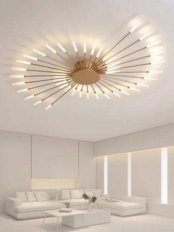 Modern Living Room LED Ceiling Lamps Nordic Bedroom LED Ceiling Lights Minimalism Gold Black Designer Chandelier Light Fixtures