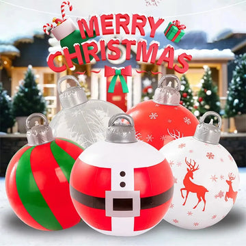 Christmas Inflatable Christmas Ball Giant Outdoor Moose-patterned Decoration Ornament Xmas PVC Ball Decorated Ball Party Decor