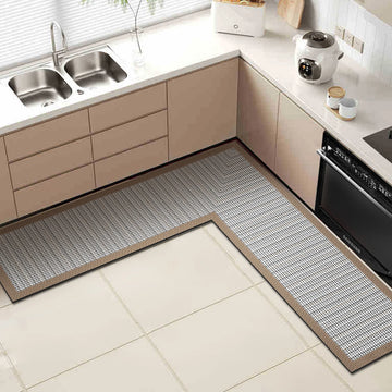 Kitchen L-shaped floor mat diatomaceous earth anti-slip mat restaurant absorbent mat cabinet mat bathroom mat