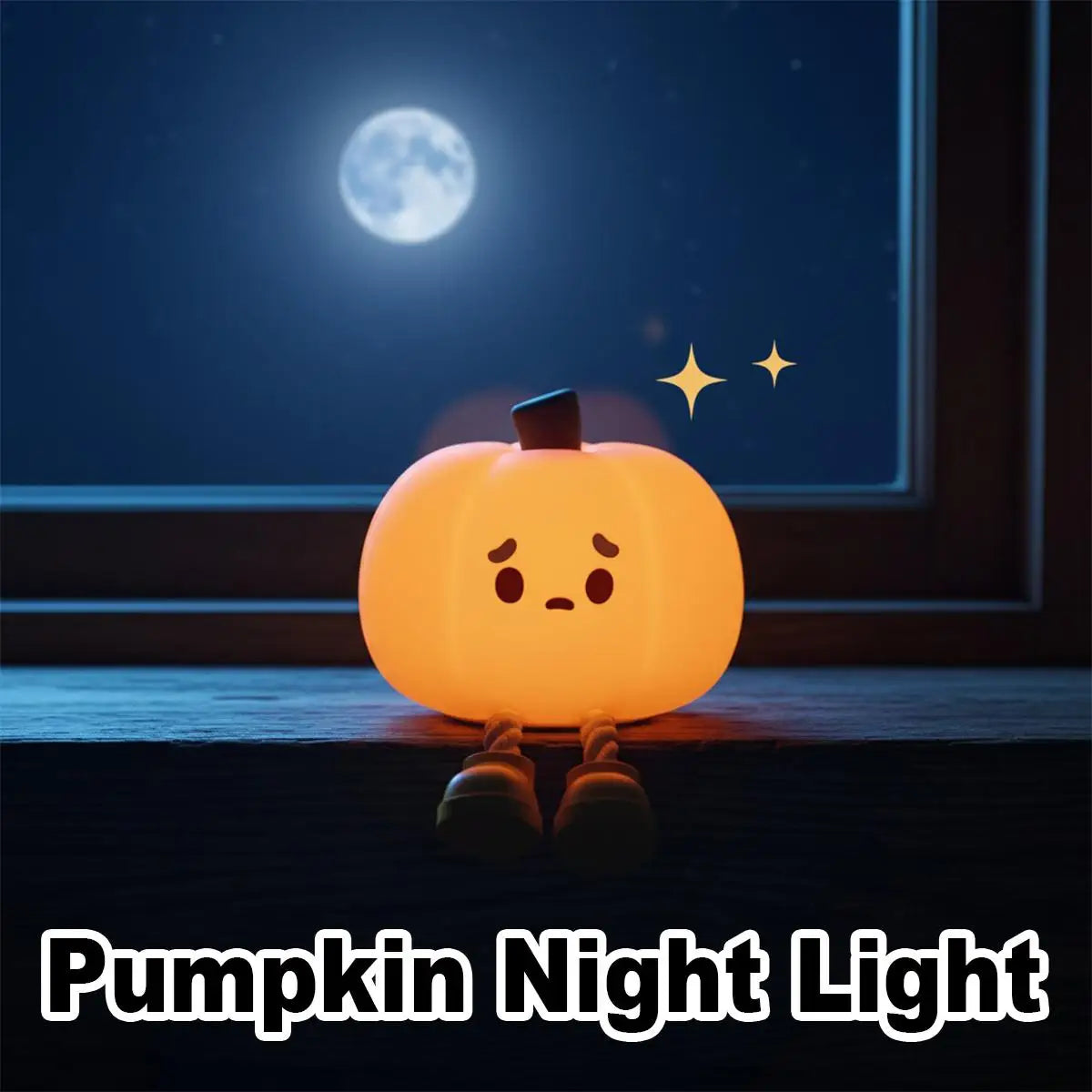 Rechargeable Halloween Led Night Light Soft Nightlight Novelty Cute Squishy For bedroom Silicone Portable Pumpkin For kids Ghost