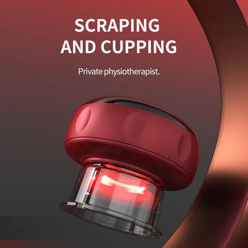 JUSTLANG Rechargeable Electric Vacuum Cupping Skin Scraping Massage Guasha Wireless Slimming Body Fat Burner Smart Cupping