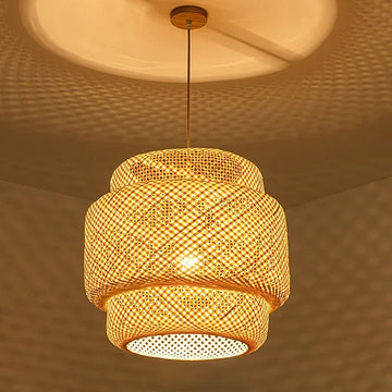 Popular Modern Style Pendant Light Handmake Bamboo Hanging Lamps for Dining Room Living Room Decor Loft Luminaire Hanglamp