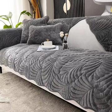 Nordic Soft Velvet Plush Quilted Sofa Towel Thicken Short Plush Sectional Sofa Cover Non-slip Couch Covers for Living Room