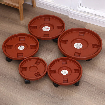 Removable Plant Stand Flower Pot Tray With Universal Wheel Heavy Rolling Flower Pot Rack Indoor And Outdoor Balcony