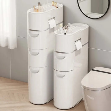 Bathroom Storage Shelf Slim Gap Space Saver Freestanding No Drill Rustproof Stainless Steel Organizer Toilet Bedroom Furniture