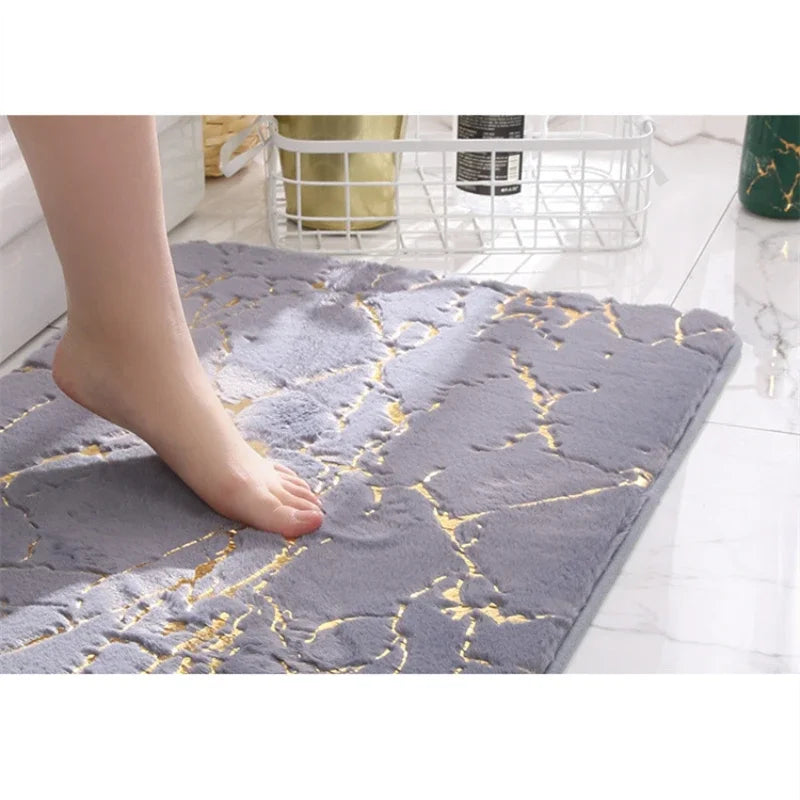 Fluffy Faux Rabbit Hair Home Floor Rugs Modern Living Room Sofa Chairs Area Mat Bedroom Bathroom Rectangle Carpets Anti-skid