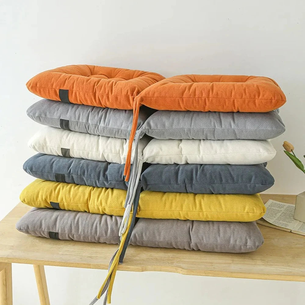 Simple Fashion Office Cushion Chair Solid Color Cushion Dining Room Seat Lace One-piece Chair Cushion Fart Bay Window Backrest