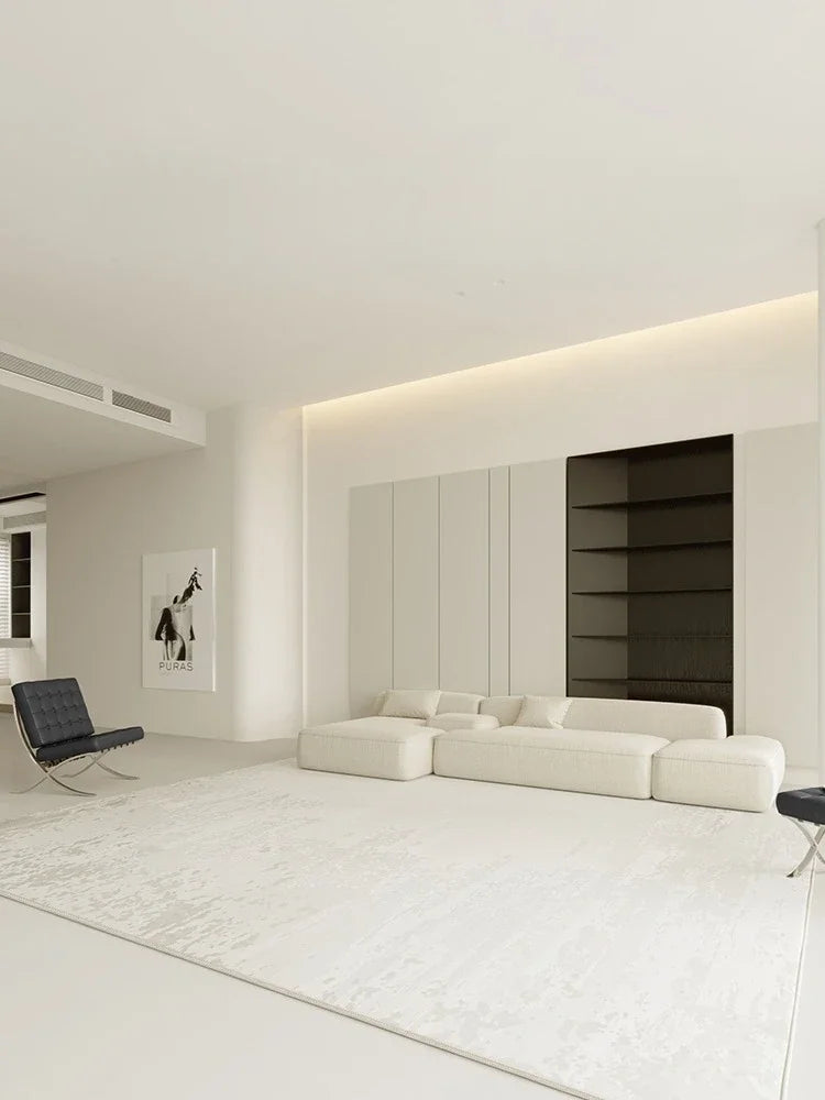 Solid Minimalist Carpet Light Grey Brown Luxury Decorative Carpet for Living Room Bedroom Easy To Clean Thickened Area Rug Ковер