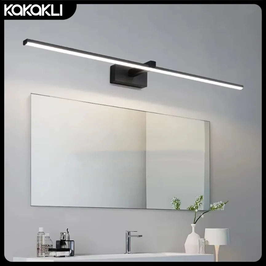 Modern Minimalist LED Mirror Wall Light Strip Home Wall Light Bathroom Makeup Mirror Light Aluminum Interior Decor Lighting
