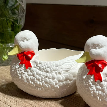 Duck Storage Box Mould DIY Crystal Drip Cement Plaster Candle Cup Decorative Mirror for 3D Handmade Home Decoration Crafts