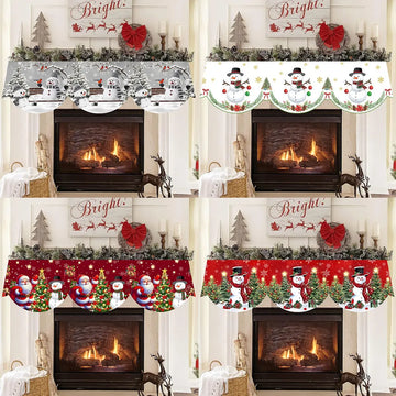 Christmas Santa Snowman Fireplace Mantel Scarf Christmas Decorations for Home 2025 Living Room Xmas Navidad New Year Gifts 2026