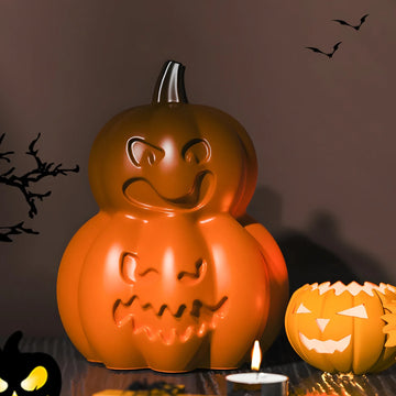 Diy epoxy resin mold horror smiley pumpkin candle silicone mold Halloween lantern decoration ornament plaster cement casting