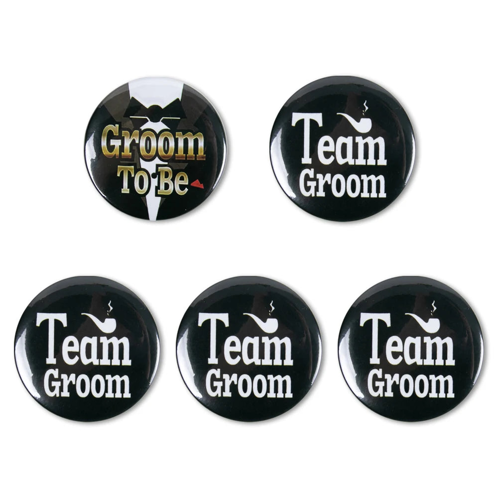 6/12pc Team Groom Badge Sunglasses Groom To Be Brooch Wedding Bachelorette hen Party Supplie Groomsman Gifts Bridal Shower Decor