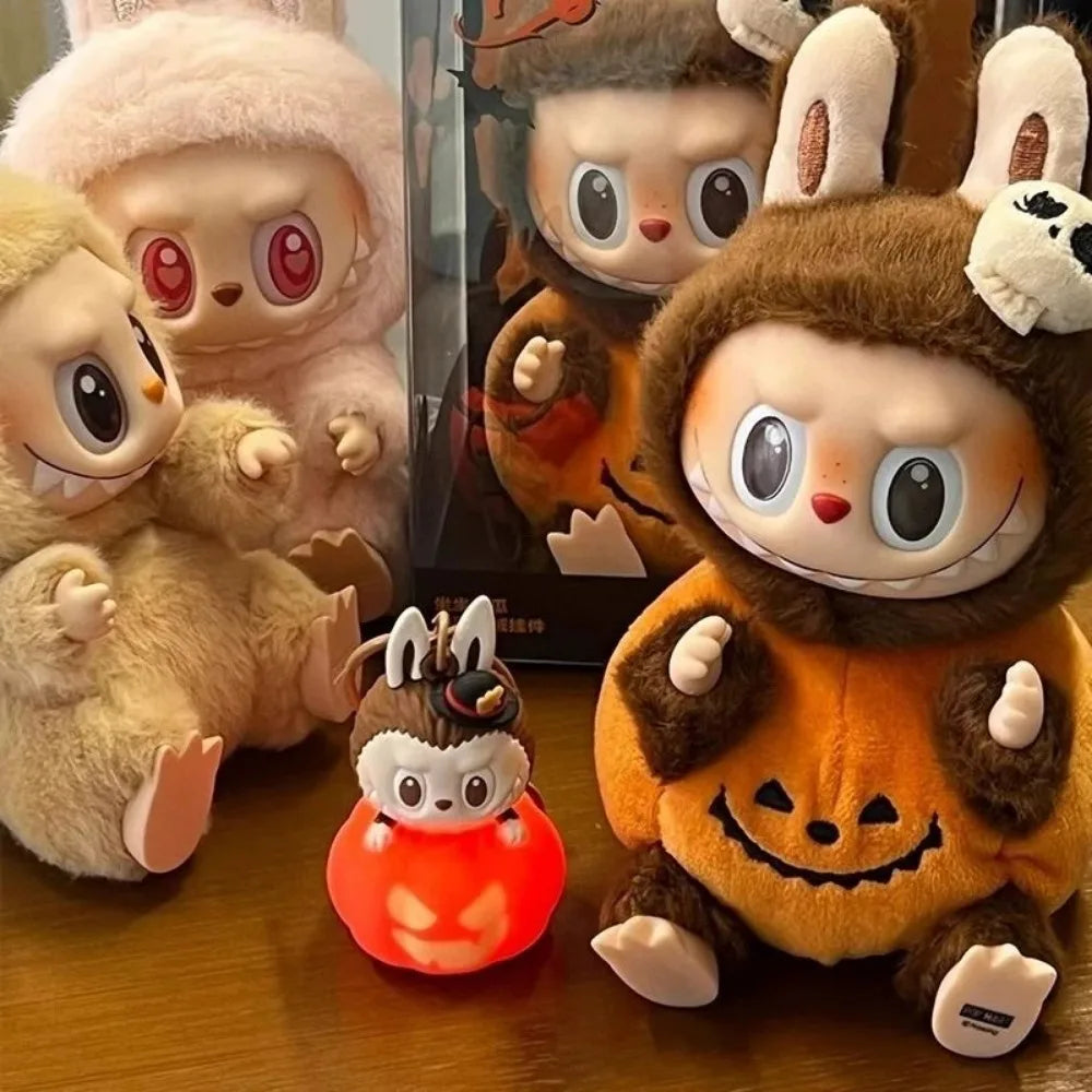 High Quality LA-BUBU PVC Keychain Doll Halloween Gift Surprise Birthday Present for Kids Childrens Day Party Friends Decor ﻿