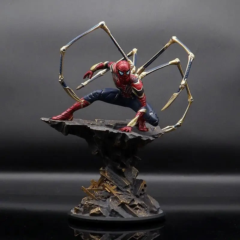 New Spider Man 3 No Way Home Figure Iron Spider Black Spider Pvc Action Figure 7 Inch 1:10 Model Collectibles Toy Room Desk Gift