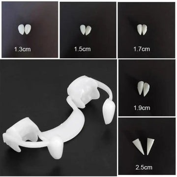 Vampire Fake Teeth Retractable Dentures Props Arty Costume DIY Cosplay Props Dracula Teeth Halloween Masquerade Supplies