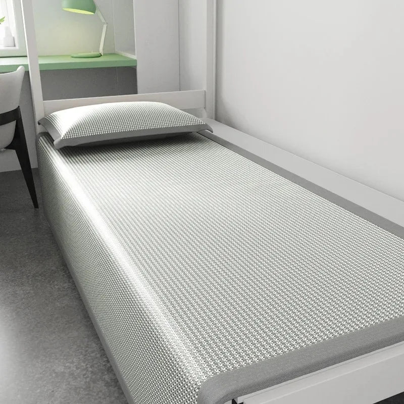 Cooling Bed Sheet Ice Silk Cold Feeling Mattress Cover for Summer Hot Weather Breathable Washable Bedding Use No Pillowcase