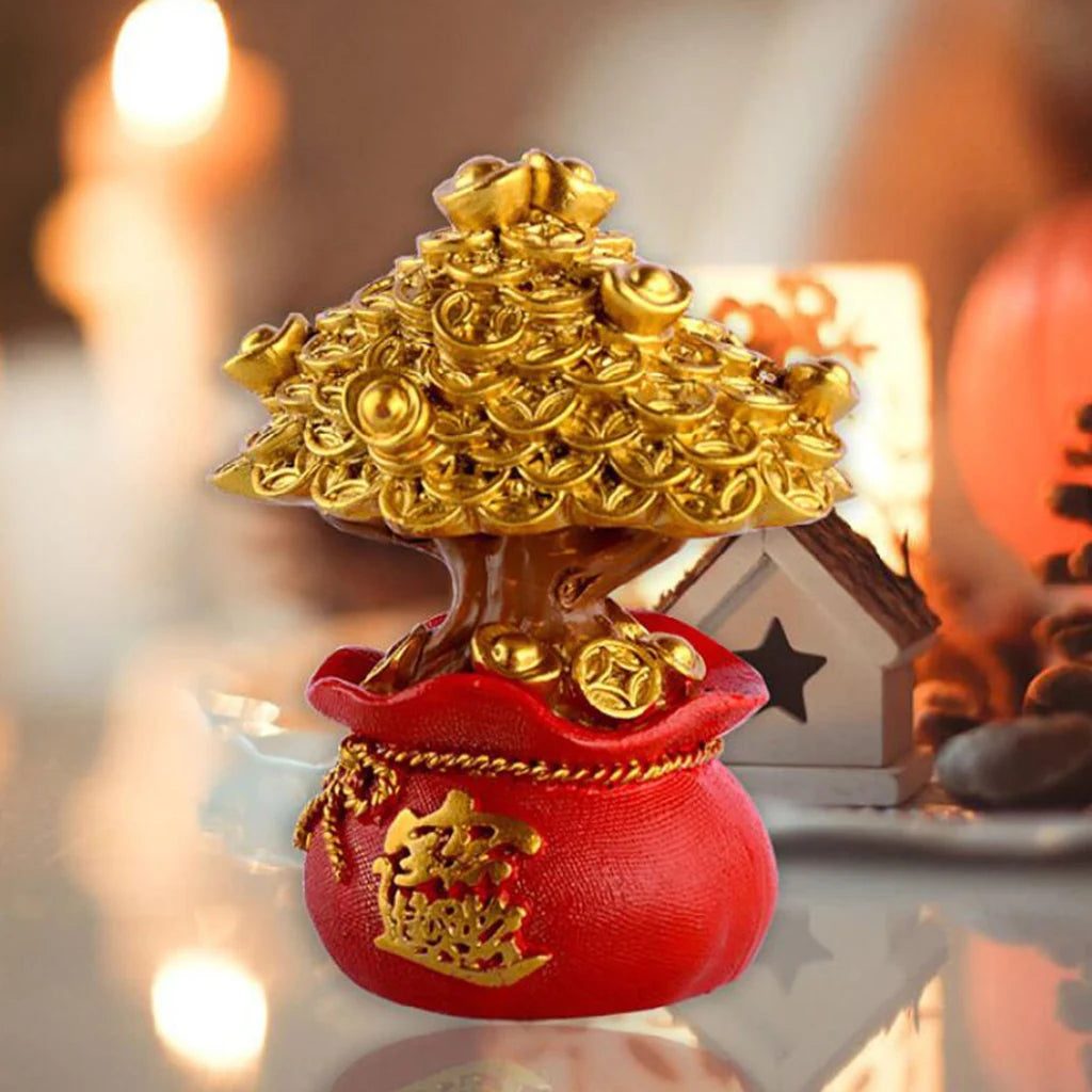 Chinese Feng Shui Money Tree Office Home Table Feng Shui Money Tree Cabinet Craft Plants Gift Stone Decorations Good Luck New