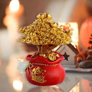 Chinese Feng Shui Money Tree Office Home Table Feng Shui Money Tree Cabinet Craft Plants Gift Stone Decorations Good Luck New