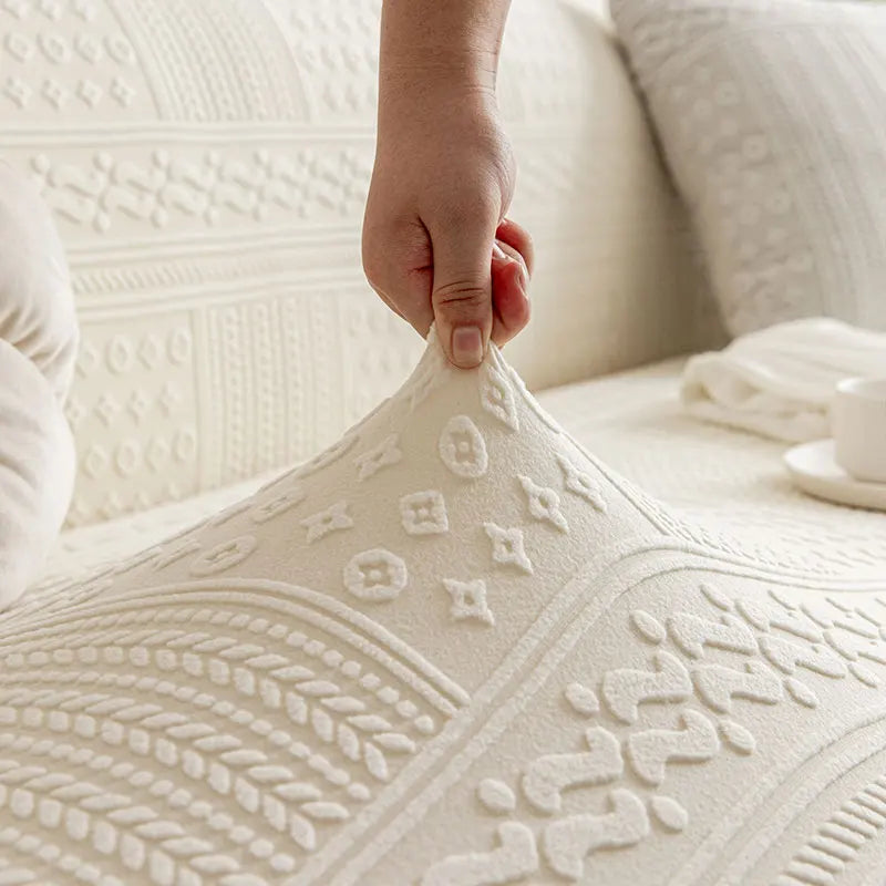1PC-Geometric pattern elastic sofa cover, all season universal sofa cover, anti cat scratch all inclusive protective cover