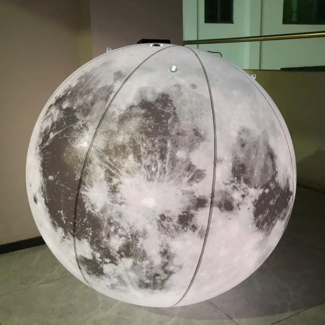 LED Lights PVC Airtight Giant Inflatable Moon Ball - Ideal for Event Party Show Stage Decoration Advertising Hanging【Size Option