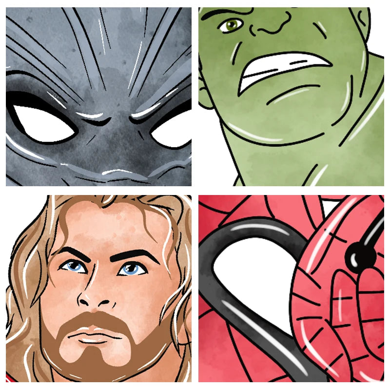 Superhero With Affirmation Quote Art Print Captain America Spider Man Hulk Panther Thor Iron Man Canvas Painting Boys Room Decor