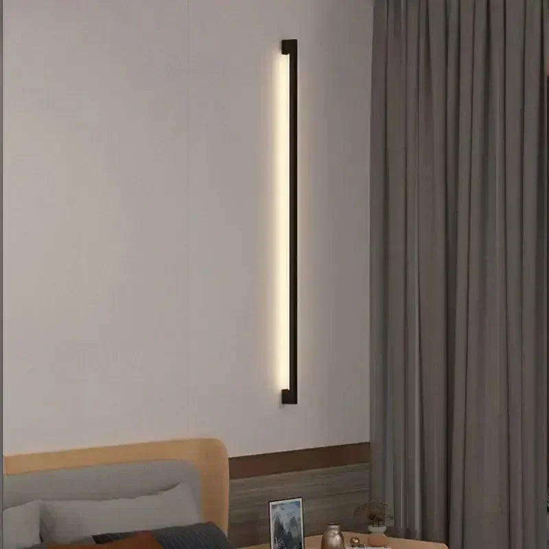 Modern Minimalist Long Wall Lamp LED Wall Mounted Light Indoor Living Room Bedroom Background Lamp Home Decora Fixtures 110/220V