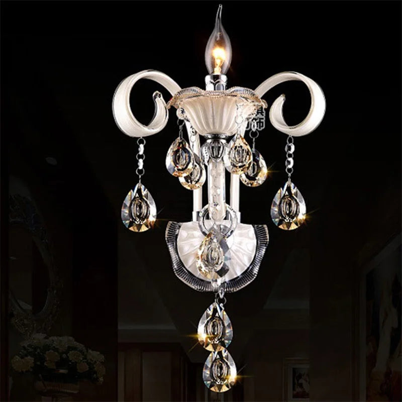 AOSONG European style Chandelier Lamps LED Candle Crystal Pendant Lights Luxury Decorative Fixtures for Home Hotel Hall