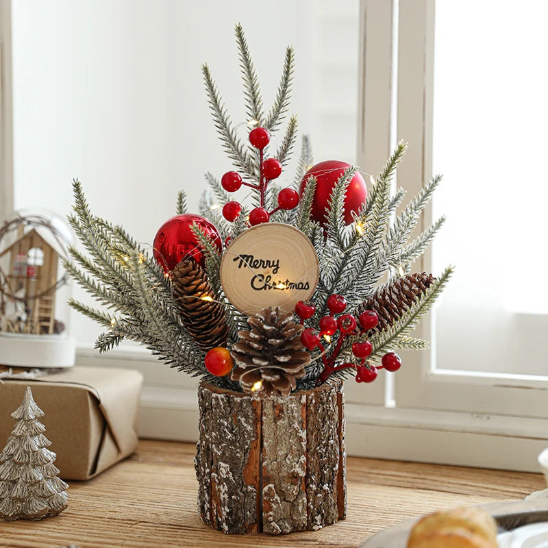 Christmas Decorations Scene Arrangement Desktop Ornaments Photography Scenery Props