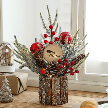 Christmas Decorations Scene Arrangement Desktop Ornaments Photography Scenery Props