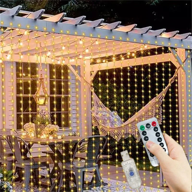 Fairy Light Bedroom Decoration 6M Garland LED Party Wedding Christmas Light 8 Mode USB Curtain String Lights Home Holiday Light