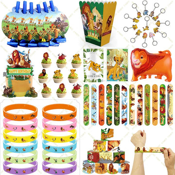 The lion King Party Favors Slap Bracelet Balloon Blower Party Decoration for Kids Birthday Party Gift Wrist Bands Baby Shower