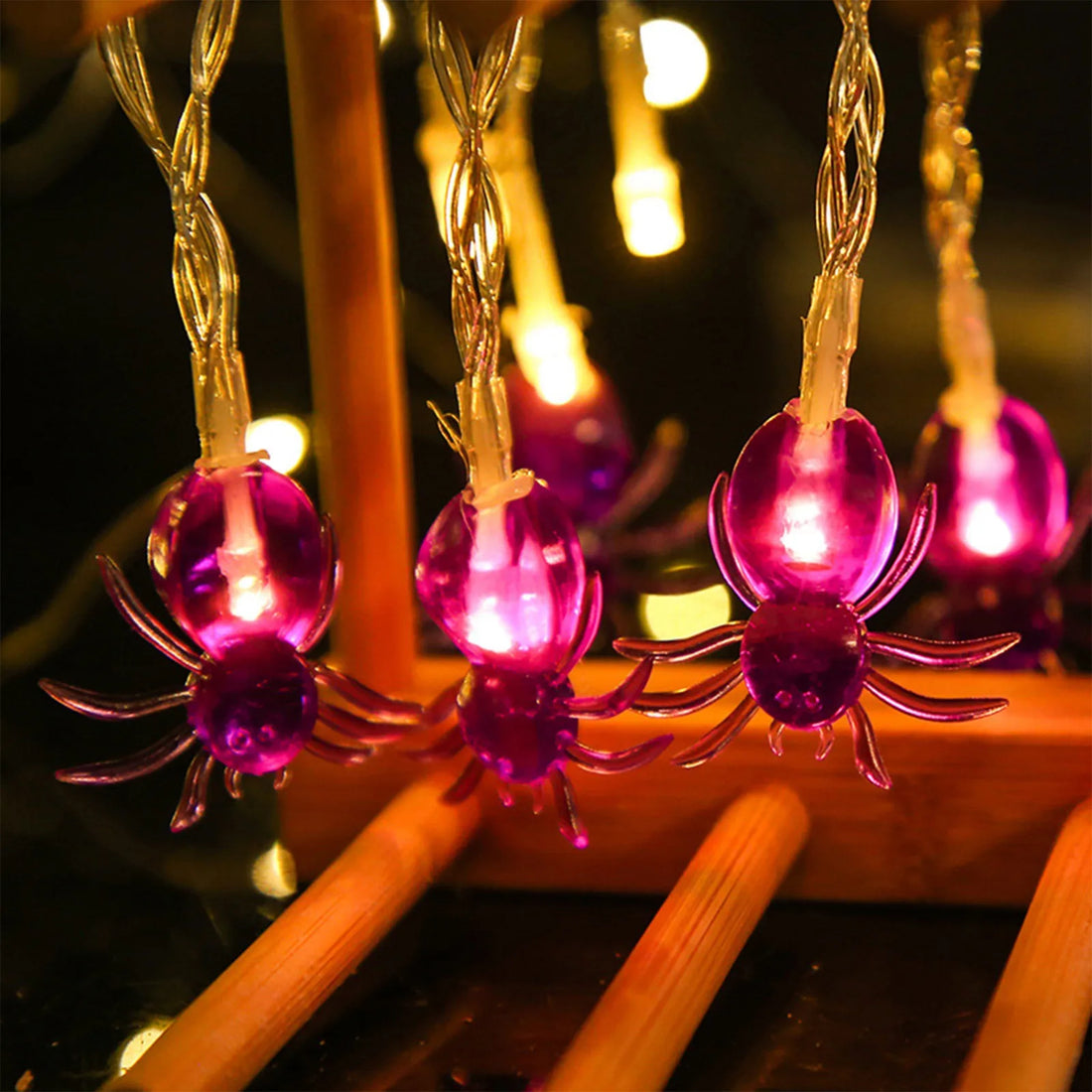 Halloween Spider Lantern Decoration LED Lamp String  Halloween Atmosphere Indoor Outdoor Garden Party Home Decoration Supplies