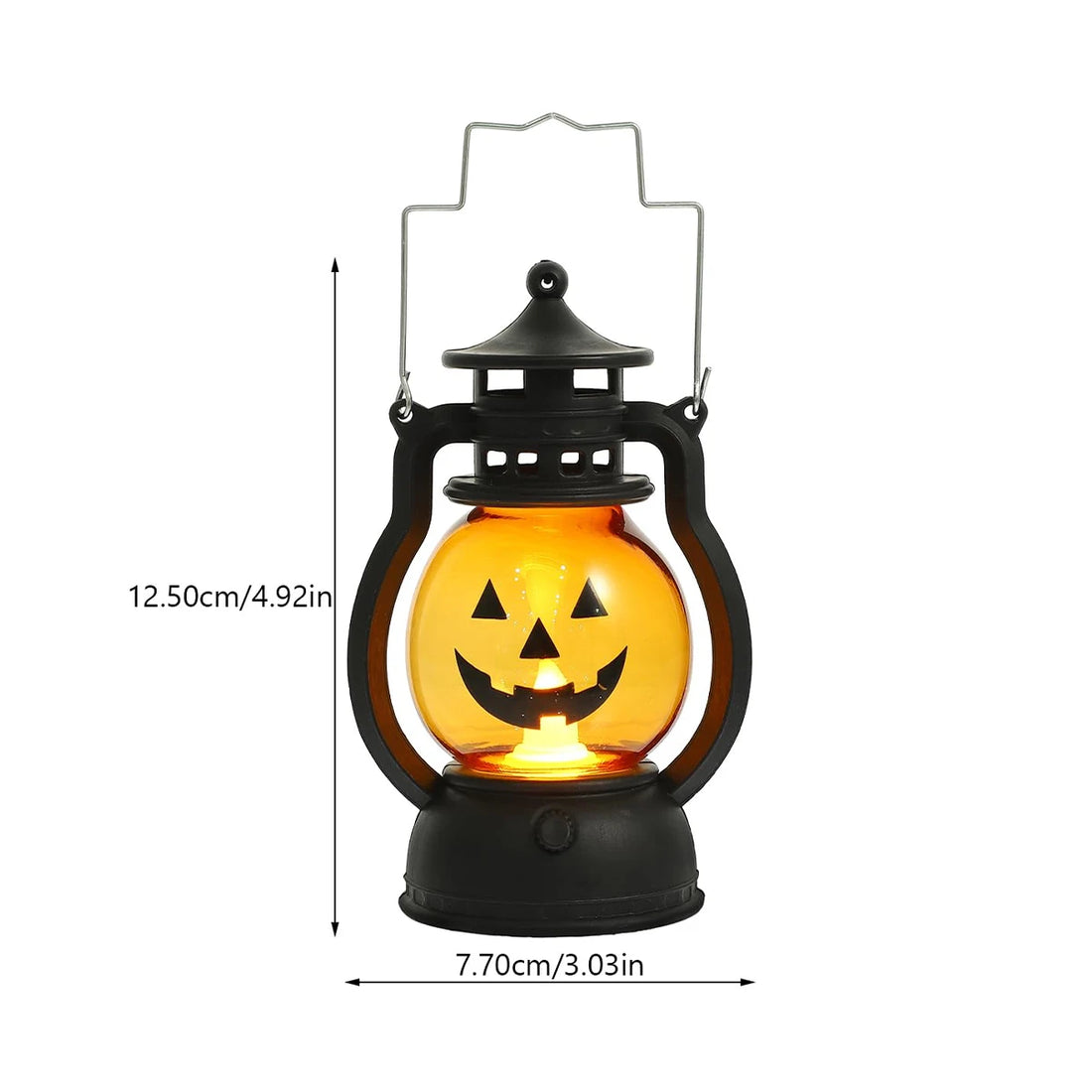 Hanging Pumpkin Lantern Light LED Ghost Lamp Halloween Candle Light Retro Small Oil Lamp Halloween Party Home Decor Horror Props