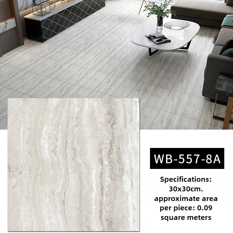 10pcs Self-Adhesive Floor Tiles,Wear-Resistant Peel and Stick Flooring for Kitchen Bedroom Cement Floor Wall Sticker Home Decor