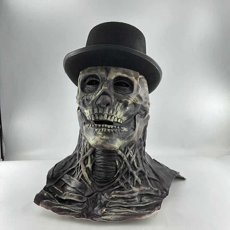 Halloween Scary Skull Mask Halloween Party Carnival Cosplay Prop Novelty Realistic Skull Latex Mask Evil Red Skull Headgear