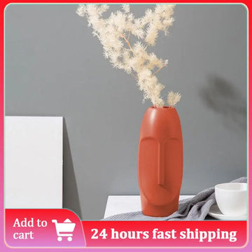 Modern Flower Vase Nordic Style Plastic Vase Flower Pot Basket Home Living Room Decoration Ornament Flower Arrangement Decor Gif