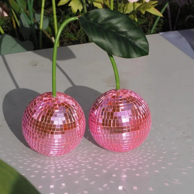 1pcs Disco Ball New Cherry Disco Ball Hanging Reflects Light for DJ Club Stage Bar Party Wedding Holiday Decoration Cherry Decor