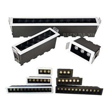 Mini Dimmable LED Linear Light 6W12W24W Grille Light COB Recessed Down Light Spot Light Indoor linear Lighting bulb