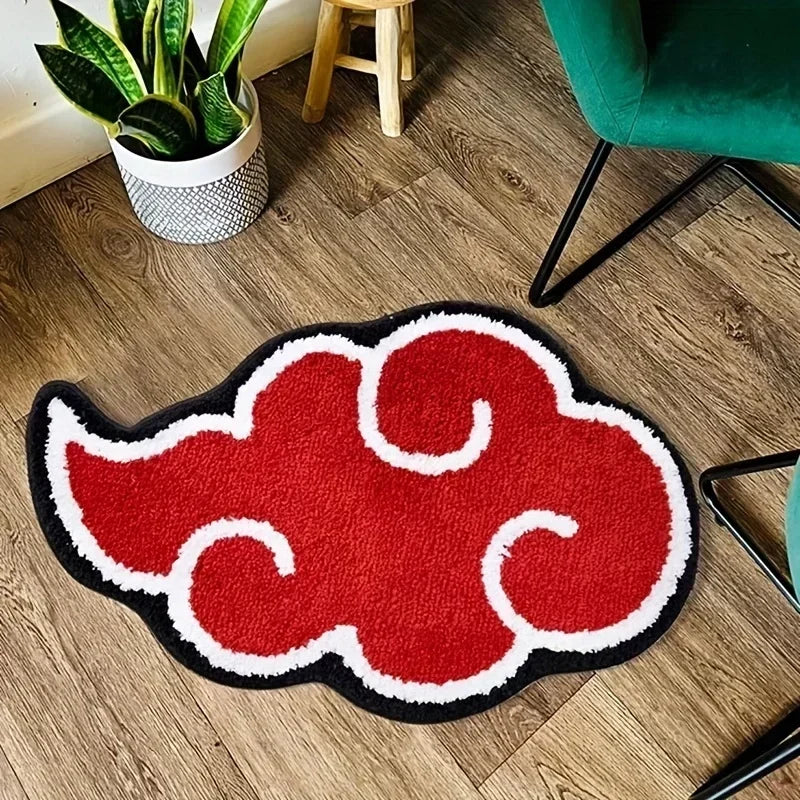 Imitation cashmere Cartoon Red Cloud Door Mat Non-slip Rug Kitchen Bedroom Irregular  Living Room Large Area Decoration Carpets