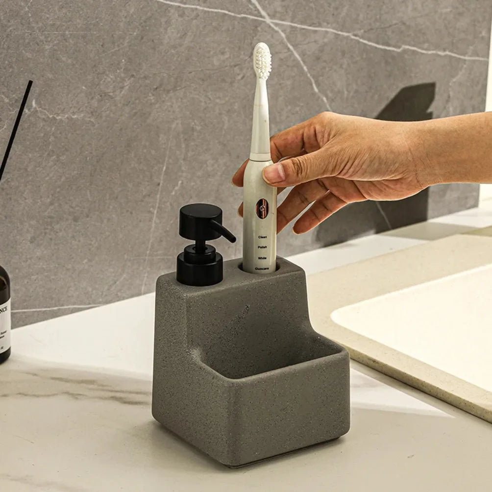 Ceramic Storage Integrated Liquid Soap Dispensers Kitchen Bathroom Soap Dispensers Hand Soap and Shower Gel Bathroom Accessories