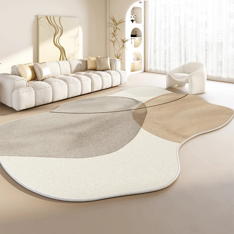 Irregular Shapes Living Room Decoration Plush Carpet Japanese Style Rugs for Bedroom Thick Anti-slip Floor Mat Home Washable Rug