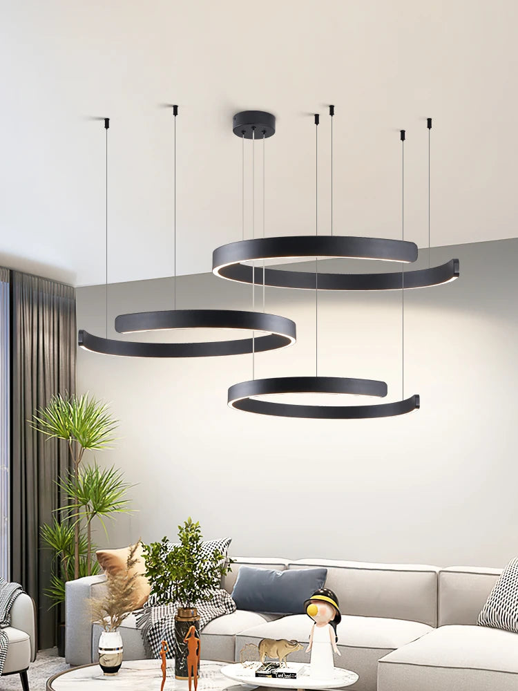 Ceiling chandelier Pendant light Chandeliers for dining room LED Bedroom living room nordic home decor Modern Round ring lamps