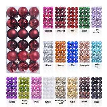 36p Christmas Alien Ball Pendant Christmas Tree Decoration Pendant Set Christmas Ball Festival Decoration Scene Arrangement